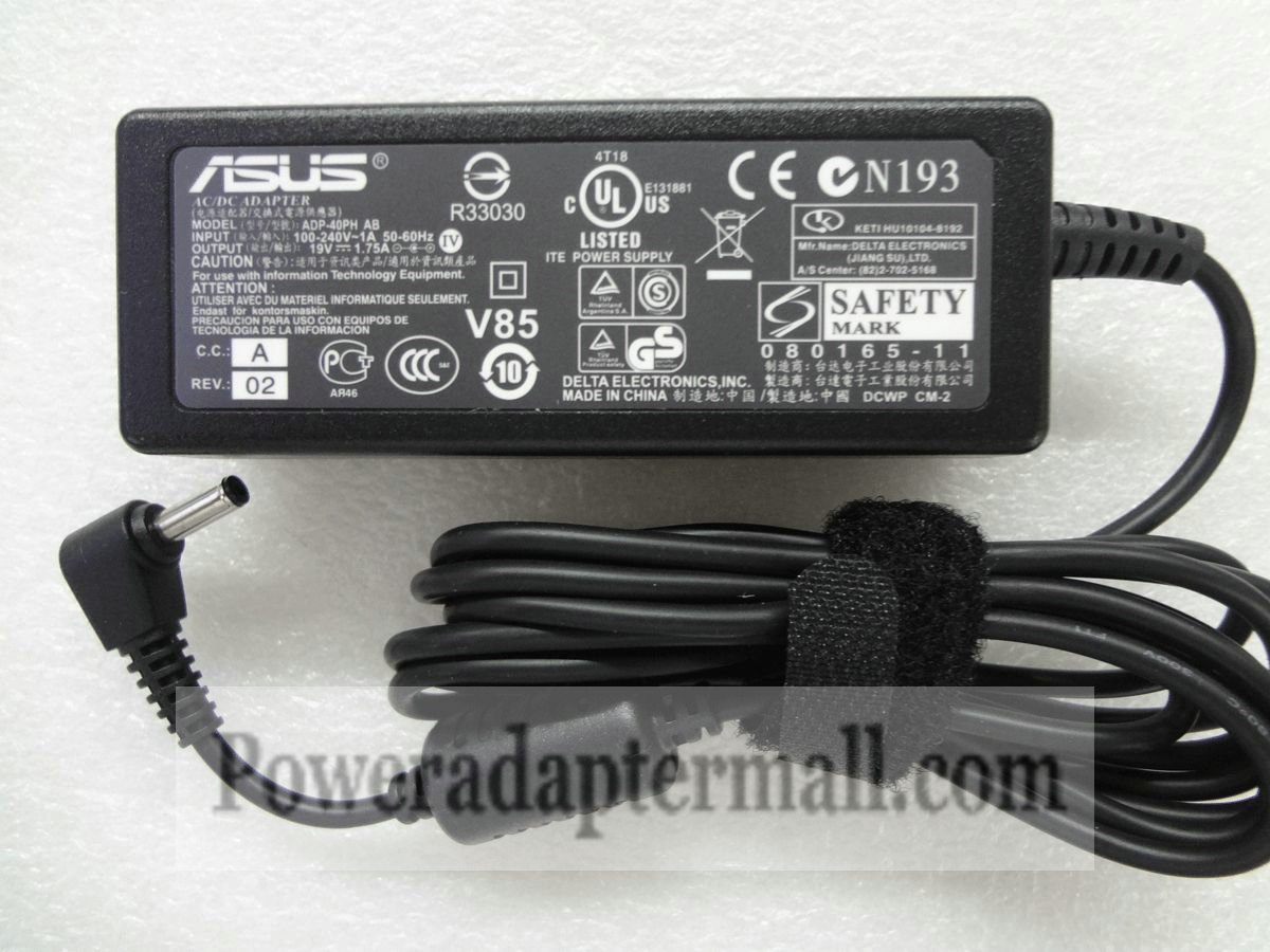 19V 1.75A Asus VivoBook X201E X202E Q200 ADP-40PH AB AC Adapter